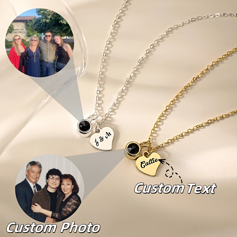 Personalized Engraved Name Heart Pendant Necklace